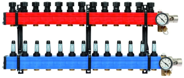 SBK Komfort 4010 vloerverwamingscollector met debietmeters 10-145 l/h 4/4 x 13 EK3/4