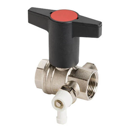 SBK Komfort kogelkraan DN20, 3/4"F, PN16, met aftap messing