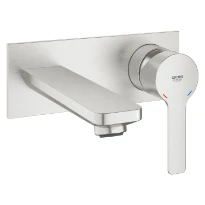 MELANGEUR DE LAVABO 2-TROUS GROHE LINEARE supersteel mural, taille M