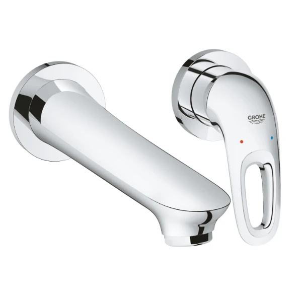 MELANGEUR DE LAVABO GROHE EUROSTYLE chromé SET DE FINITION M-SIZE - MONTAGE MURAL - POUR 23571000
