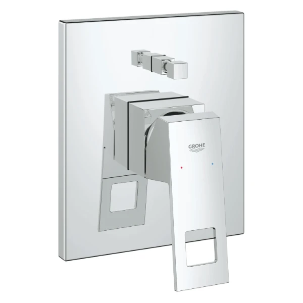 PLAQUE DE COMMANDE GROHE EUROCUBE chromé -