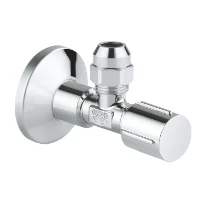 ROBINET D'ARRET EQUERRE GROHE ANGLE VALVES chromé "1/2"" x 3/8"""