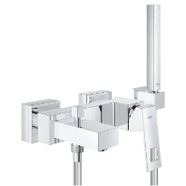 Grohe EuroCube mitigeur bain chromé avec set douchette Euphoria Cube (flex.1500mm)