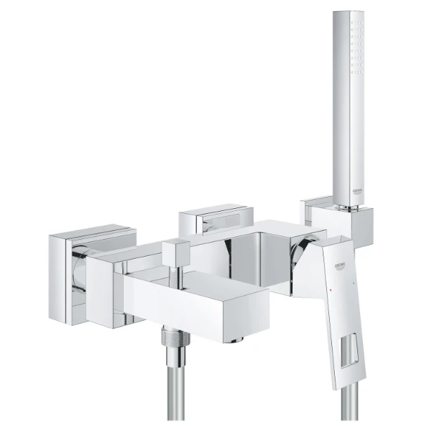 Grohe EuroCube mitigeur bain chromé avec set douchette Euphoria Cube (flex.1500mm)