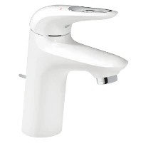 MELANGEUR DE LAVABO GROHE EUROSTYLE blanc S-SIZE - AVEC VIDAGE AUTOMATIQUE - SILKMOVE