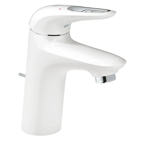 MELANGEUR DE LAVABO GROHE EUROSTYLE blanc S-SIZE - AVEC VIDAGE AUTOMATIQUE - SILKMOVE