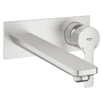 MELANGEUR DE LAVABO 2-TROUS GROHE LINEARE supersteel mural-size L