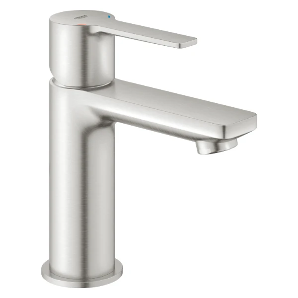 Grohe Lineare New mitigeur lavabo supersteel taille-XS-28mm-corps lisse et vidage push-open