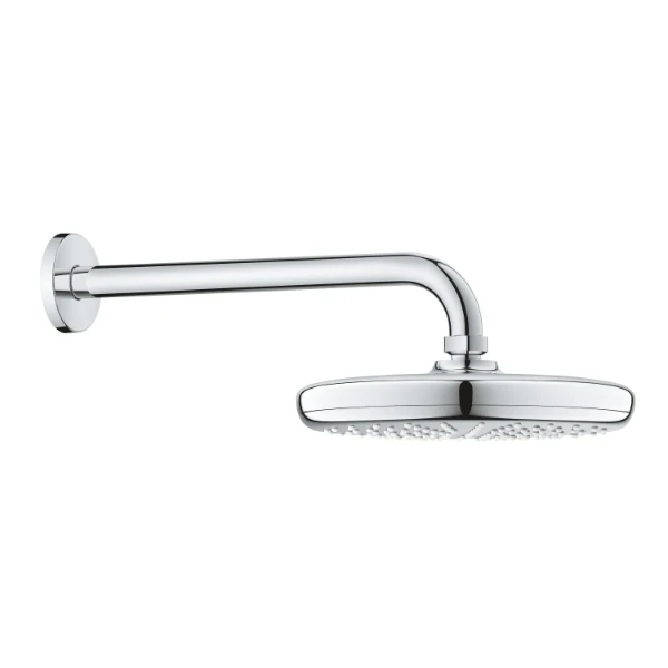 Grohe New Tempesta Classic douche de tête chromé avec bras de douche vertical 286 mm-9,5 l/min