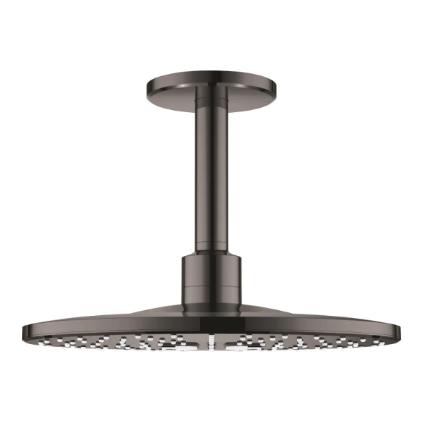 GROHE Hoofddoucheset plafond 142 mm, 2 straalsoorten, Hard Graphite