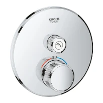 Grohe Grohtherm SmartControl Rainshower Set de finition brushed hard graphite à combiner avec Rapido SmartBox 35 600 000