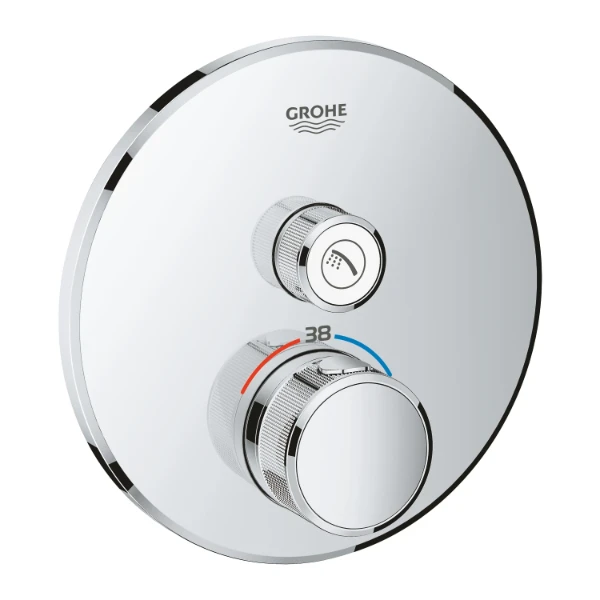 Grohe Grohtherm SmartControl Rainshower Set de finition brushed hard graphite à combiner avec Rapido SmartBox 35 600 000