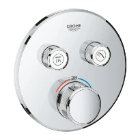 Grohe Grohtherm SmartControl Smartcontrol Set de finition rond chromé 2 sorties