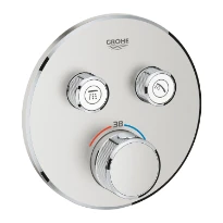 Grohe Grohtherm SmartControl Rainshower Set de finition supersteel à combiner avec Rapido SmartBox 35 600 000