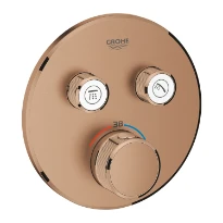 Grohe Grohtherm Smartcontrol partie apparente THM 2 sorties; Brushed Warm Sunset