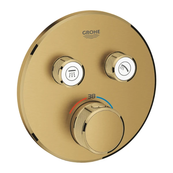 Grohe Grohtherm Smartcontrol partie apparente THM 2 sorties; Brushed Cool Sunrise
