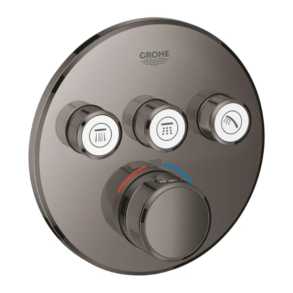 GROHE GRT SmartControl opbouwd. THM rondje 3SC, Hard Graphite