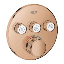 Grohe Grohtherm Smartcontrol partie apparente THM 3 sorties, Warm Sunset