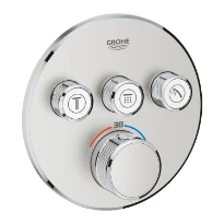 Grohe Grohtherm SmartControl Rainshower Set de finition supersteel à combiner avec Rapido SmartBox 35 600 000