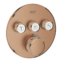 Grohe Grohtherm Smartcontrol partie apparente THM 3 sorties; Brushed Warm Sunset