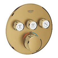 Grohe Grohtherm Smartcontrol partie apparente THM 3 sorties; Brushed Cool Sunrise