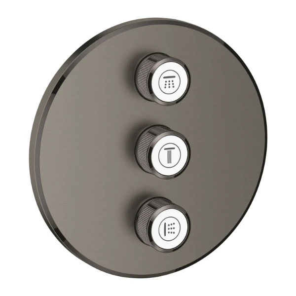 SET DE FINITION GROHE RAINSHOWER brushed hard graphite combiner a/Rapido SmartBox 35 600 00