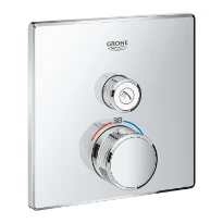 Grohe Grohtherm Smartcontrol Set de finition carré chromé 1 sortie