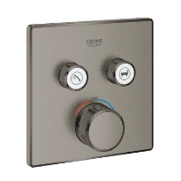 Grohe Grohtherm SmartControl Smartcontrol set de finition 2 functies noir (brossé PVD)
