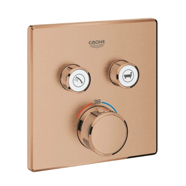 Grohe Grohtherm SmartControl robinet thermostatique encastré avec 2 sorties; Brushed Warm Sunset