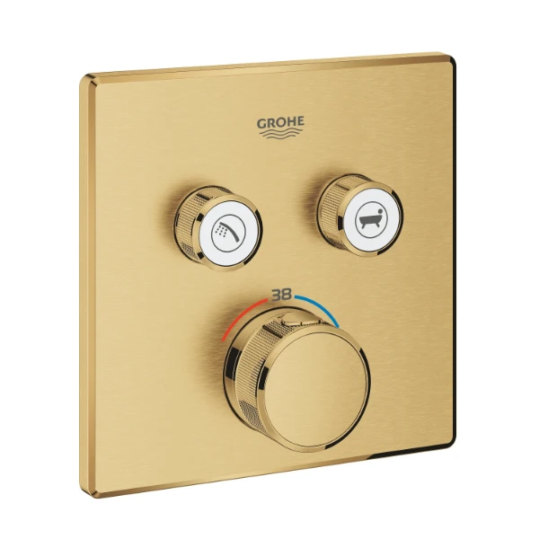 Grohe Grohtherm SmartControl robinet thermostatique encastré avec 2 sorties; Brushed Cool Sunrise