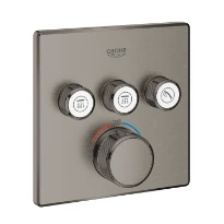 GROHE Smartcontrol afwerkset 3 functies Cube Zwart (geborsteld PVD)