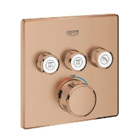 Grohe Grohtherm SmartControl robinet thermostatique encastré avec 3 sorties; Brushed Warm Sunset