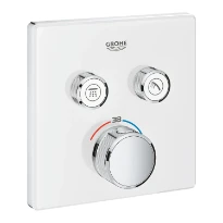 SET DE FINITION GROHE SMARTCONTROL moon white carré 2 sorties