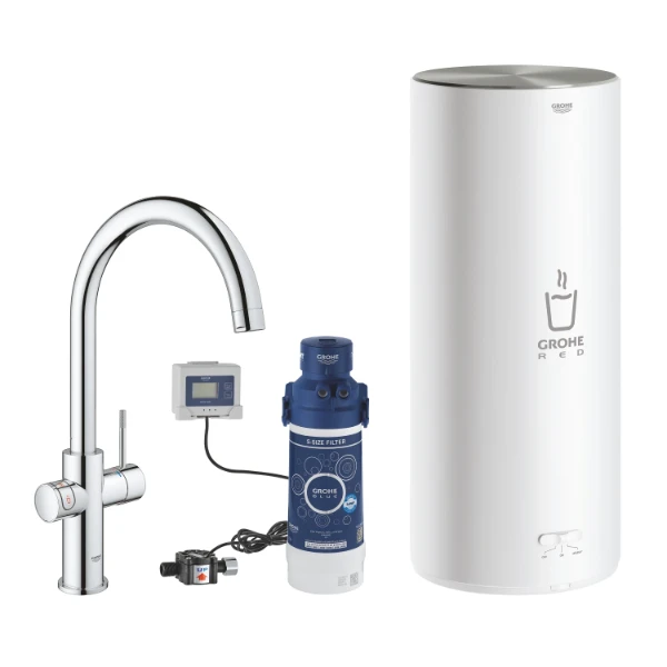 Grohe Red II keukenmengkraan met L-size boiler voor warm en kokend water - chroom