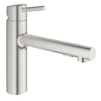 Grohe Concetto New mitigeur cuisine supersteel avec douchette extractible