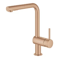 Grohe Minta mitigeur cuisine bec-L avec douchette extractible brushed warm sunset