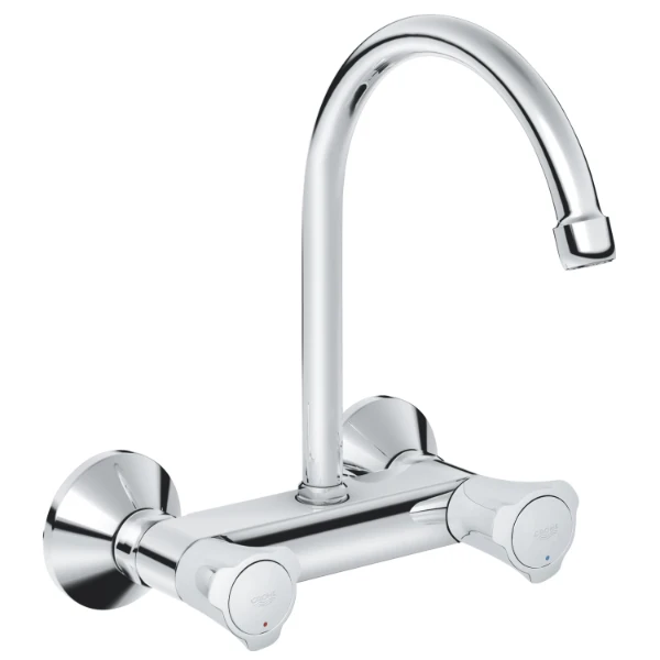 Grohe Costa L mélangeur cuisine modèle mural - chromé - avec bec orientable 185 mm