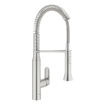 Grohe K7 mitigeur cuisine 1/2 supersteel 53,9  avec douchette professionnelle pour évier