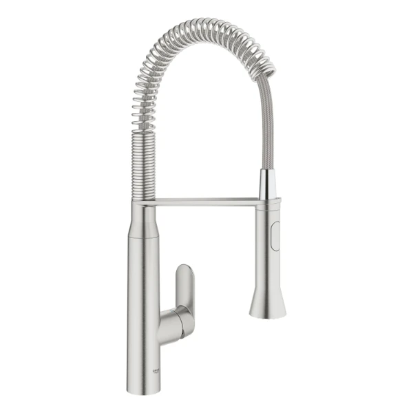 Grohe K7 mitigeur cuisine 1/2 supersteel 53,9  avec douchette professionnelle pour évier