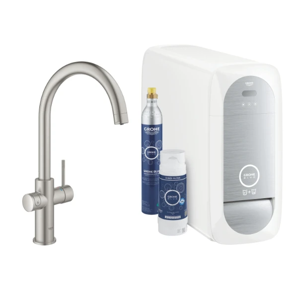 GROHE GROHE Blue Home Duo, C-uitloop, SuperSteel