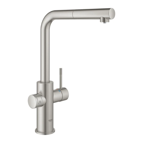 Grohe Blue Home Duo L, uittrekb. sproeier, SuperSteel