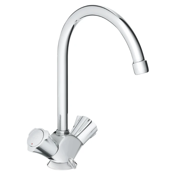 Grohe Costa L keukenmengkraan - chroom - met draaibare bek - met kettinghouder