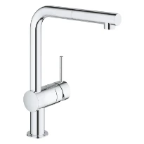 Grohe Minta mitigeur cuisine - chromé - L-bec d'écoulement - mousseur extracible
