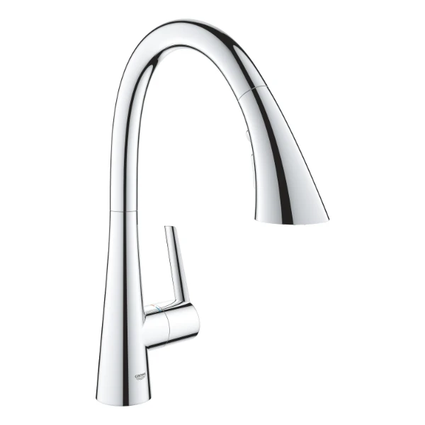Grohe Zedra keukenmengkraan C-uitl dual douche - chroom