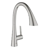 Grohe Zedra mitigeur cuisine bec-C dual douche, SuperSteel