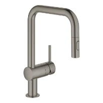 GROHE Minta ééngr keuk U-uitl mouss.douche EU; Brushed Hard Graphite