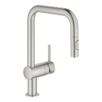 Grohe Minta mitigeur cuisine bec-U dual douche, SuperSteel