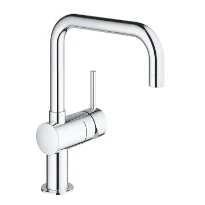 Grohe Minta mitigeur cuisine - chromé - bec anguleux d'écoulement