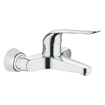 MELANGEUR DE LAVABO GROHE EUROECO 1/2 chromé saille 204mm montage murale - eco - levier allonge 170mm