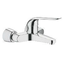MELANGEUR DE LAVABO GROHE EUROECO 1/2 chromé saille 220mm montage murale - eco - levier allonge